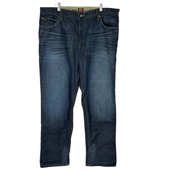 Tommy Hilfiger Rebel Slim Fit Mens Jeans Size 38x30 Dark Wash Denim  100% Cotton - Picture 1 of 7